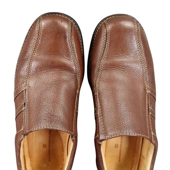 Sandro Moscoloni Shoes Mens 9 Slip On Classic Bike Toe Leather Comfort Flexible main image 12